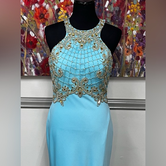 Lucci Lu sky blue formal New with tags #3057 - Picture 3 of 9